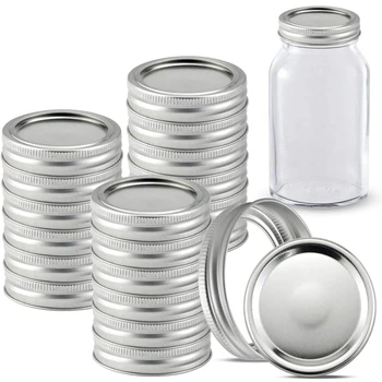 

70mm Split Mason Lids Reusable Leak Proof Storage Solid Caps Metal Canning Jar Lids for Regular and Wide Mouth 20Pcs