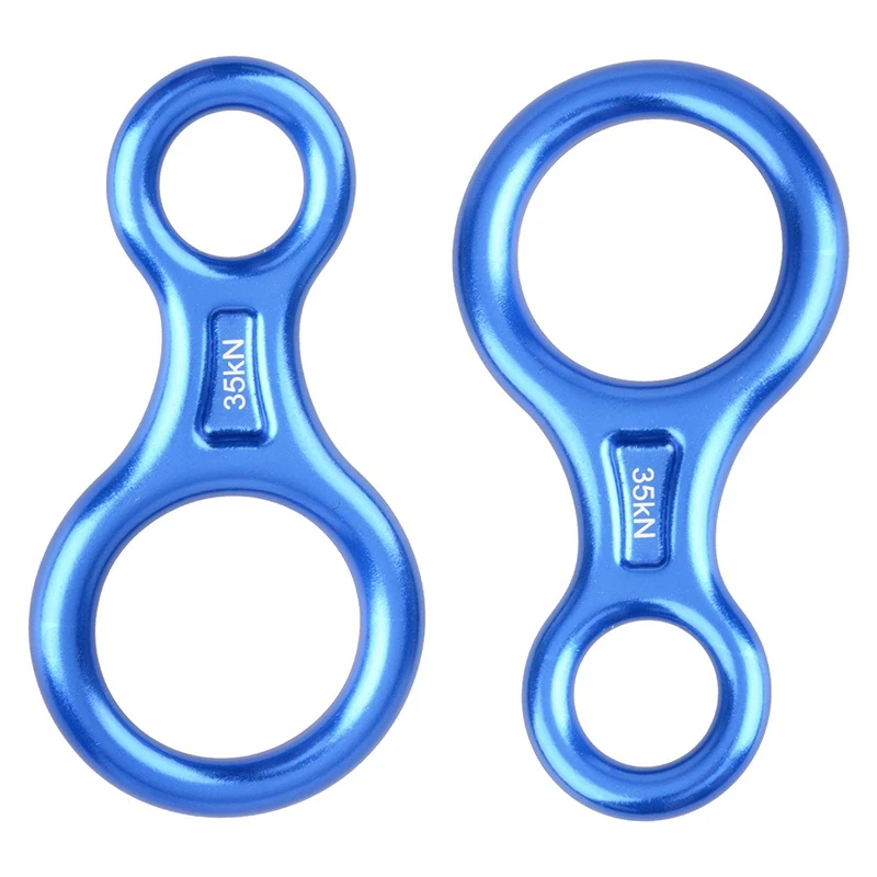 

35 KN Climbing Rescue 8 Word Ring Descender Rigging Plate Heavy Duty Large High Strength Rappel Device Equipment for Rappelling