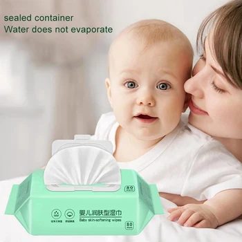 

80pcs/Box Disposable Hand Portable Disinfection Disposable Wipes With Lid Wet Wipes New Arrival