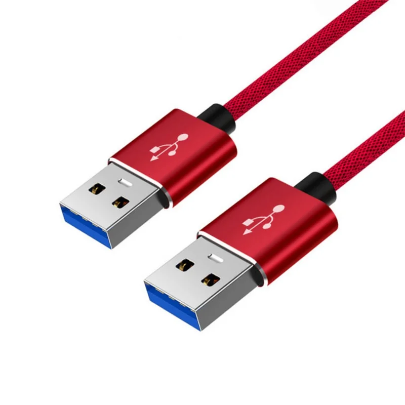 blue USB 3,0 Удлинительный кабель Super speed Dual type A Male to Male кабель для синхронизации данных для радиатора USB 3,0 кабель для передачи данных 1 м - Цвет: blue