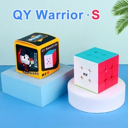 Qiyi guerreiro s cubo mágico colorido stickerless velocidade 3x3 cubo antiestresse qiyi cube3x3x3 cubos de quebra cabeça educacional brinquedos cubo mágico