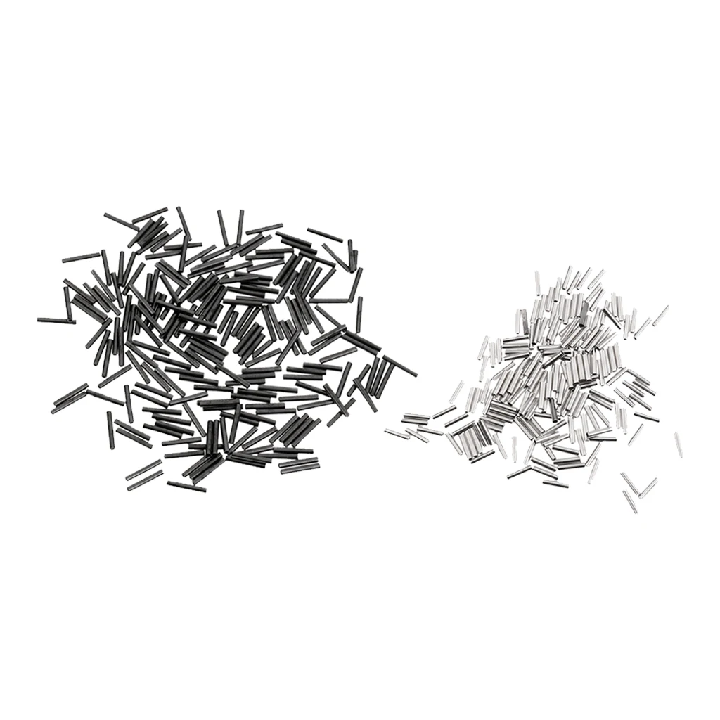 400x Single Fishing Crimps Sleeves Copper Tube Fishing Connector Wire Traces