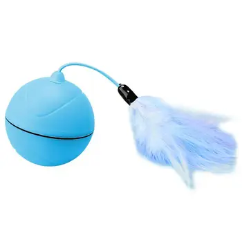 

ABFU-Interactive Cat Toys, Automatic Self Rotating Charged Light Pet Toy, Pets Cats Dogs Chaser Ball, Rechargeable Entertainment