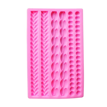 

Accessories Chocolate Sugar Craft Useful Cake Mold Border Baking Home Knit Pearl Fondant Decoration Gifts DIY Twist Rope Shape