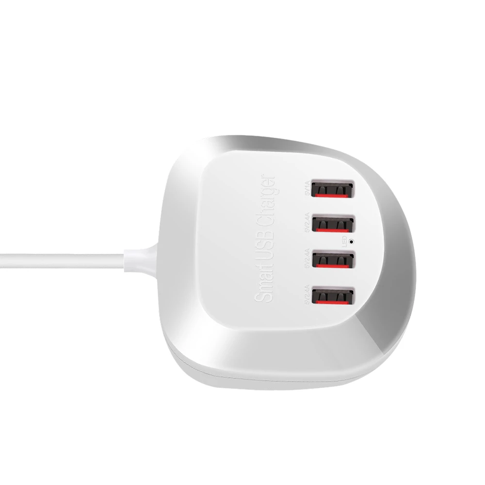 WLX-T3 Смарт многопортовое USB быстрое зарядное устройство Портативный четыре порта Быстрая зарядка несколько защита для мобильных телефонов Ноутбуки ЕС разъем