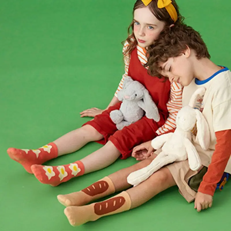 3 пары Хлопковых Носков для детей ясельного возраста, милые чулочно-носочные изделия с рисунками животных, фруктов, От 1 до 12 лет