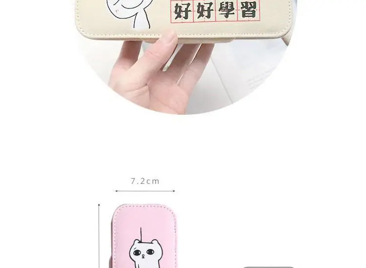 AngelHere магазин 1 шт. Kawaii из искусственной кожи чехол в Корейском стиле мешок карандаша решетки Брюки Карандаш Чехол для хранения канцелярских школы канцелярские принадлежности
