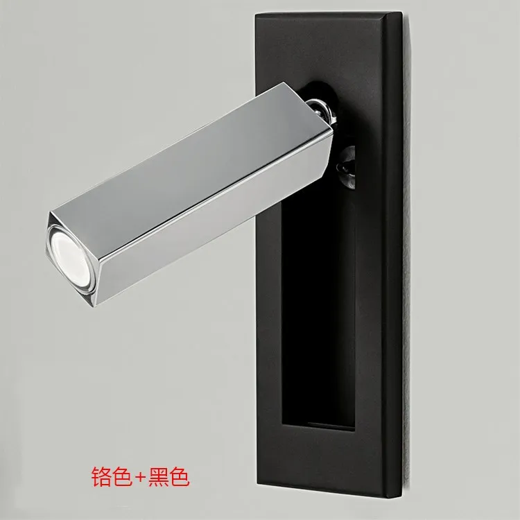 Minimalist Retro Bedroom LED Wall Lamp Hotel Bedside Recessed Wall Light