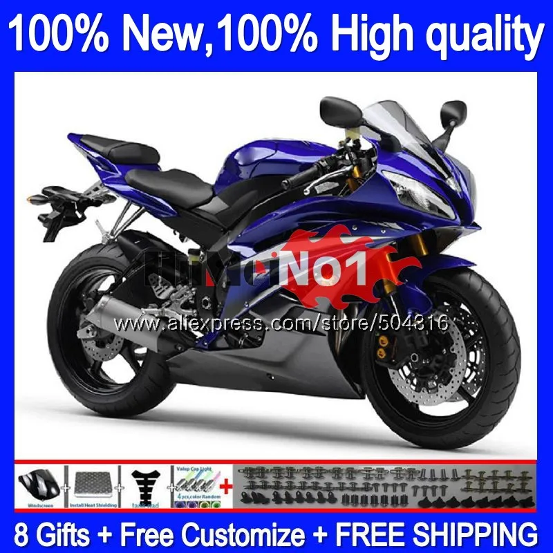 Средства ухода за кожей для YAMAHA YZF R 6 YZF 600 YZF-600 7MC. 1 фабрика синий YZF R6 06-07 600CC YZF600 YZF-R6 2006 2007 YZFR6 06 07 OEM обтекатели - Цвет: No. 1