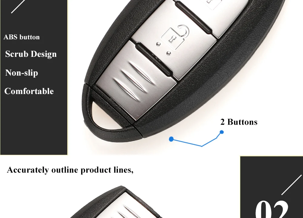 Keyforkess S180144102 2BTN 433.92MHz 4A pcf7953M chiave a distanza per auto per NISSAN x-trail Qashqai Pulsar 2014-2017 Smart Keyless Entry 13 Keyforkess S180144102 2BTN 433.92MHz 4A pcf7953M chiave a distanza per auto per NISSAN x-trail Qashqai Pulsar 2014-2017 Smart Keyless Entry - H2ed80b30dc974401be65d15604ecf85bD