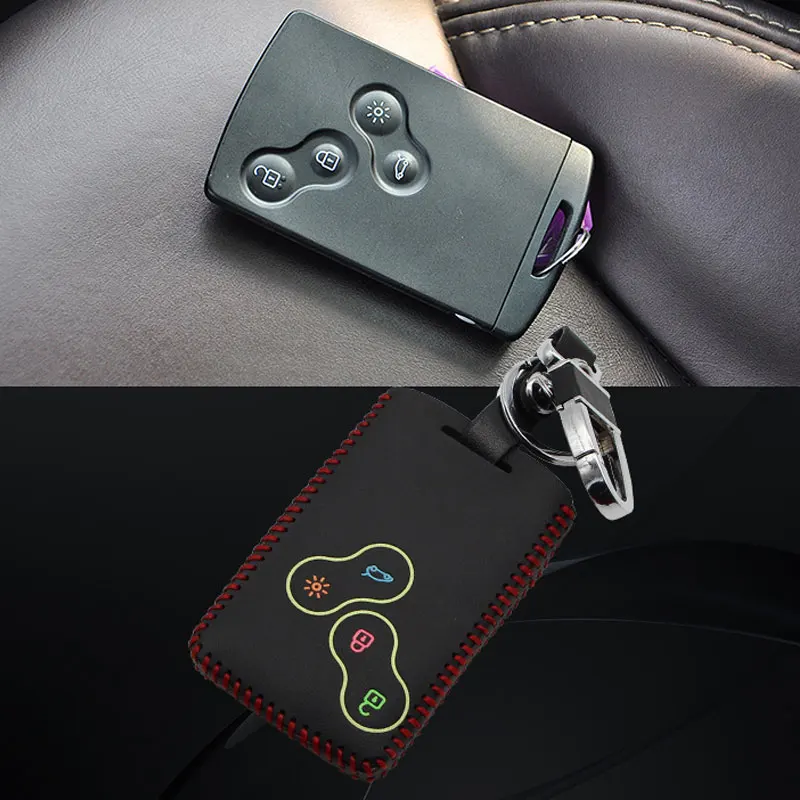 Кожаный чехол для ключей KUNBABY телефона Renault Duster Megane 2 3 Captur Kadjar Clio Accessories|key case for car|car
