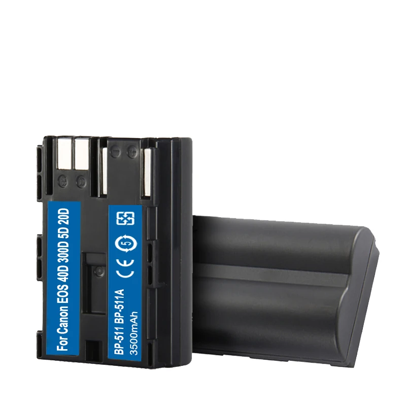 4X BP-511A BP-511 BP 511 511A BP511 BP511A batteria + LED USB doppio caricatore per Canon EOS 40D 300D 5D 20D 30D 50D 10D D60 G6
