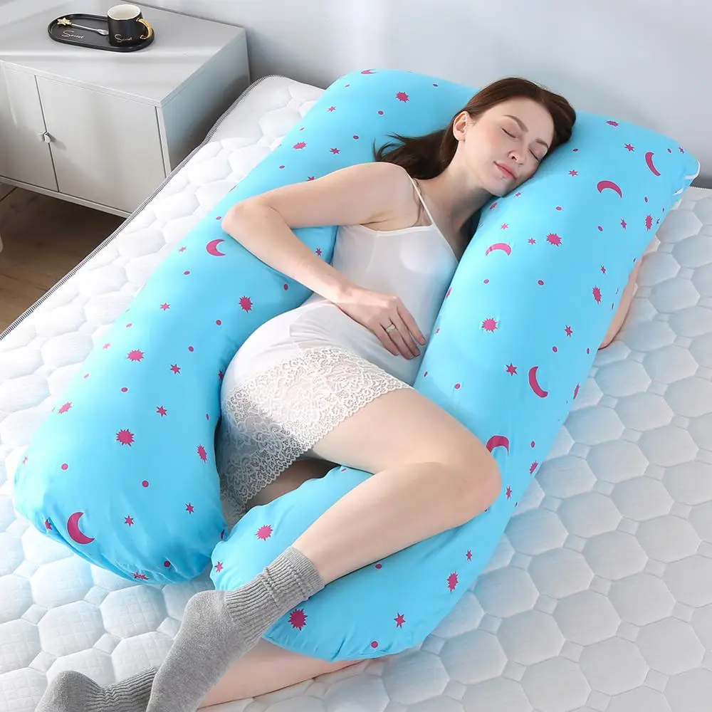 Подушка для сна для беременных женщин, наволочка из хлопка, u-образная Подушка для беременных, постельные принадлежности для беременных - Цвет: type 1