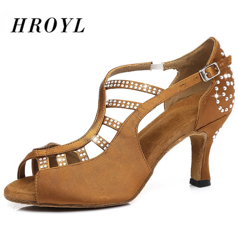 HROYL латино американских танцев танцевальная обувь для женщин и девушек женская
