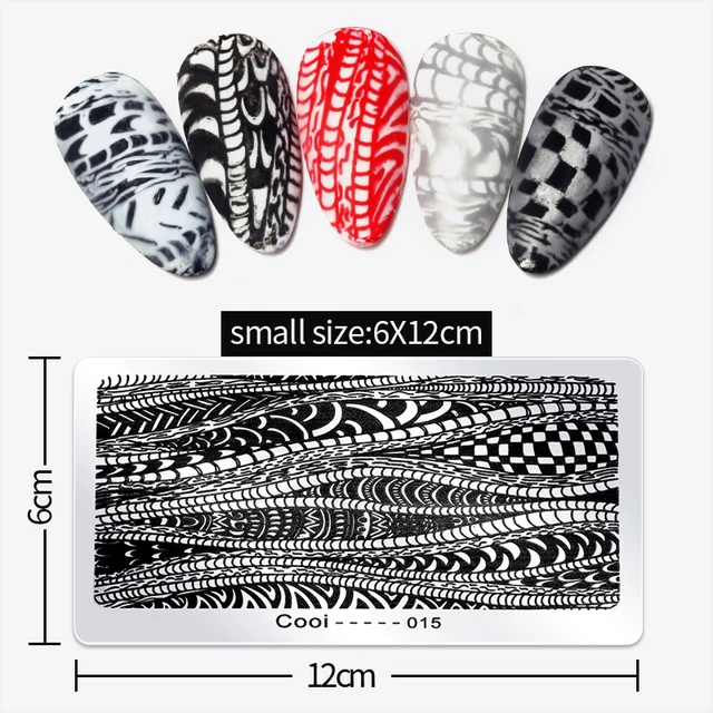 Big Size 9.5*14.5cm Nail Stamping Plates Flower/geometric shaped nail art template for DIY nail art decoration plate tools cooi-015