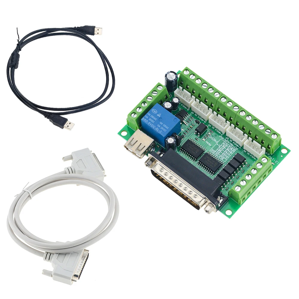 5-Axis Interface Breakout Board für Stepper CNC Motor Driver Mill mit USB Kabel 