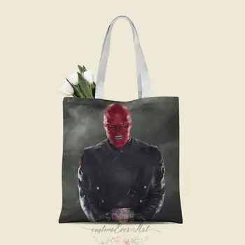 

Captain America Red Skull tote bag custom canvas tote bags for women for teacher Birthday Bags Gift Bag personalized gifts