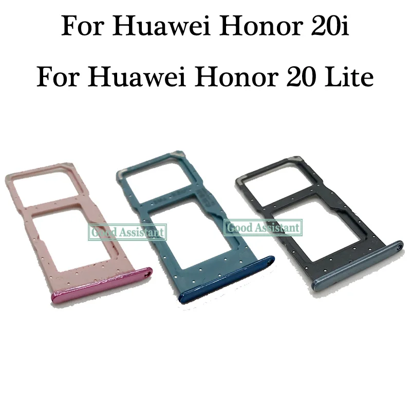 Для huawei Honor 20i/для Honor 20 Lite sim-лоток Micro SD Держатель для карт со слотом запчасти адаптер для sim-карты