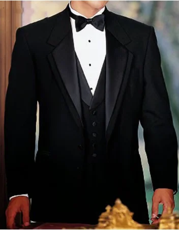 Same As Image Bridalaffair черный формальный мужской костюм Slim Fit мужские s костюмы индивидуальный пошив смокинг для жениха блейзер для свадьбы Выпускной пиджак брюки с жилетом 3 шт - Цвет: Same As Image