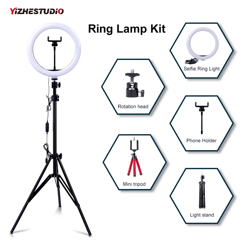 Yizhestudio lampa pierścieniowa ze statywem ściemniania Selfie lampa pierścieniowa z stojak kolor pierścieniowa rury oświetlenie fotograficzne dla Studio Live 1 Yizhestudio lampa pierścieniowa ze statywem ściemniania Selfie lampa pierścieniowa z stojak kolor pierścieniowa rury oświetlenie fotograficzne dla Studio Live 1