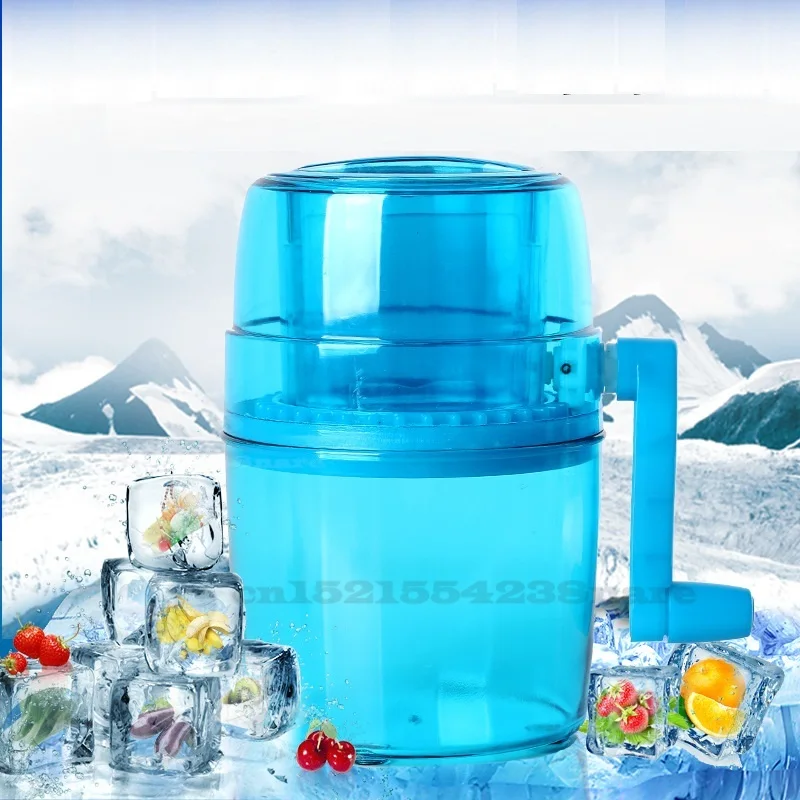 

Imported From Japan Stainless Steel Blades Hand-cranked Ice Crusher Household Small ABS Manual Ice-shaved Ice Smoothie Machine