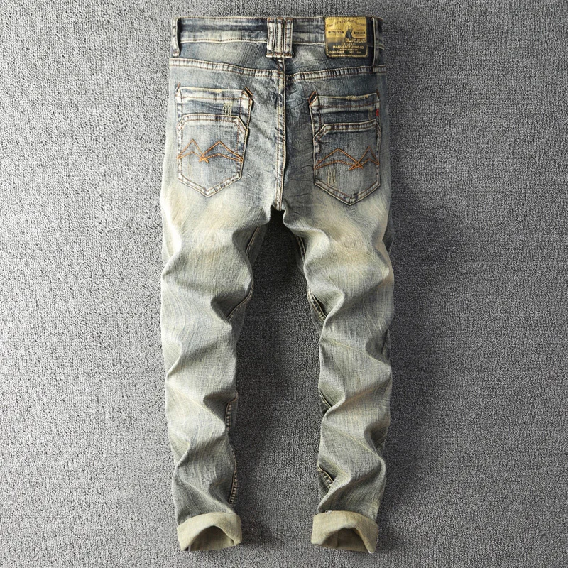 

2020 Autumn Winter New Men's Retro Jeans High Quality Fashion Cotton Slim Fit Stretch Denim Trousers Male Brand Pants