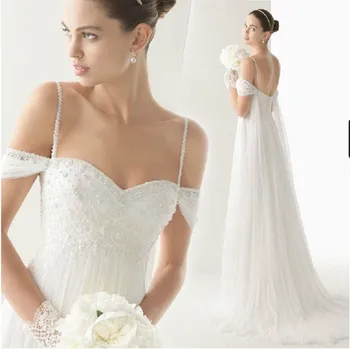 

New fashion 2015 White/Ivory tulle a-line Sweetheart cap sleeve beading Wedding Dress Custom size bridal gown free shipping