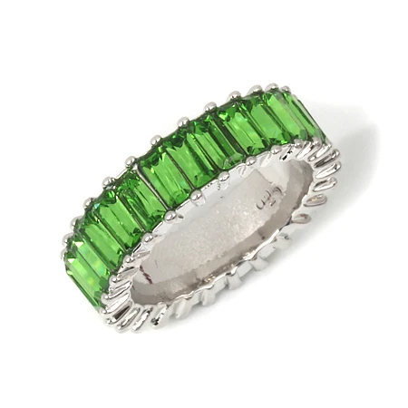 Fluorescent ring Горячая Распродажа, модное Радужное кольцо из нержавеющей стали, тонкая линия, микро проложить cz вечность, 9 цветов, серебряное Радужное cz Кольцо - Цвет основного камня: Fluorescent ring