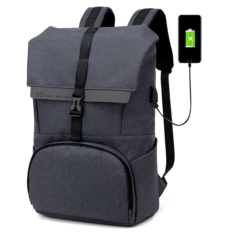 

Flip Mortise Lock Shoulder MEN'S Computer Bag Large Capacity Travel Bag Casual School Bag Fashion Youth Backpack Men's