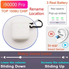 I90000 Pro Tws Arie 2 gps RenameVolume Contol беспроводные Bluetooth наушники Smart sensor 8D Super Bass PK i5000 i9000 i50000 TWS