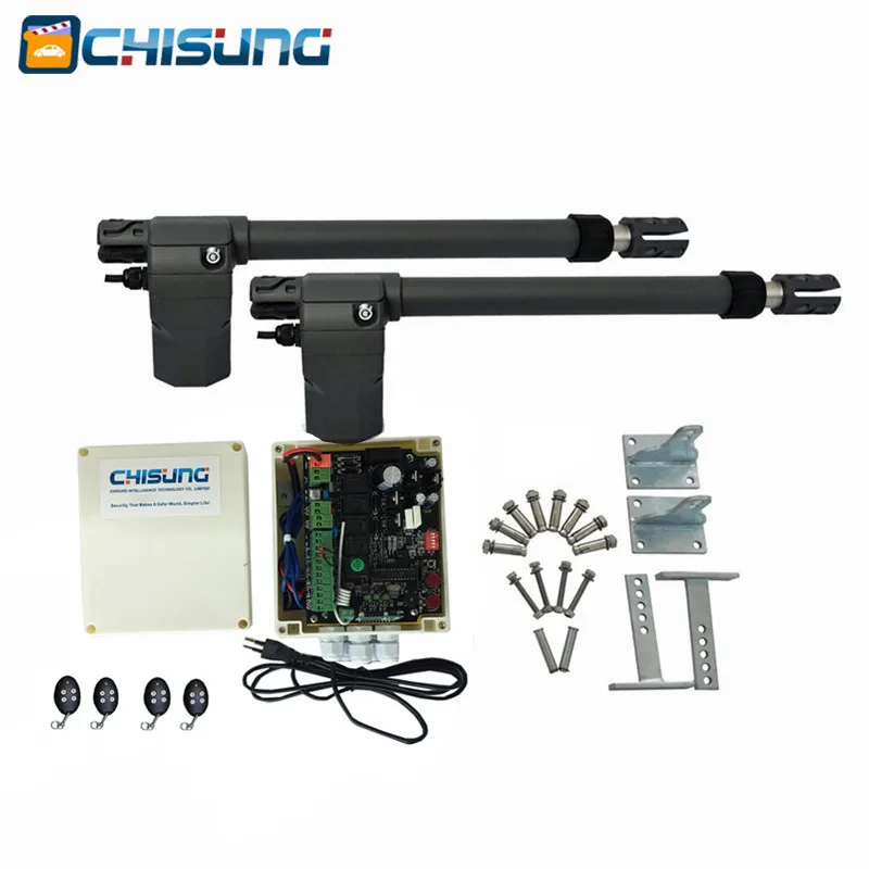 Kit 2 AC220V линейный привод червячная передача автоматический Открыватель распашных ворот(фотоэлементы, лампа, кнопка, gsm, клавиатура опционально - Цвет: Kit 2