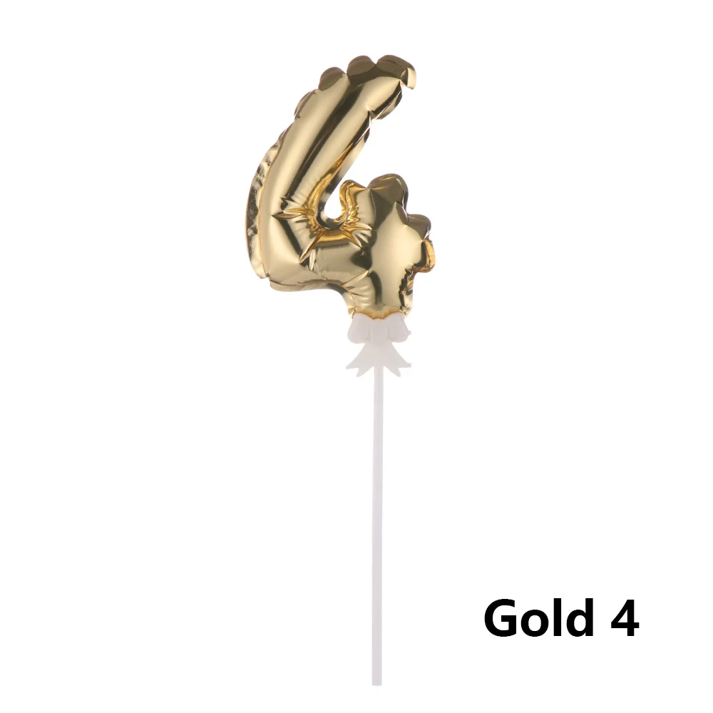 gold 4 1pc 1/3 шт цветные акриловые из метала золотого цвета номер торт Топпер Baby Shower Детские сувениры на день рождение подарки инструменты для украшения праздника вечерние поставки - Цвет: gold 4 1pc