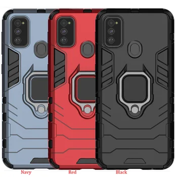 

100pcs/lot For Samsung Galaxy A50S A30S A50 Tough Armour Hard Back Case with Finger Ring Stand For Samsung Galaxy M30S A10S A20