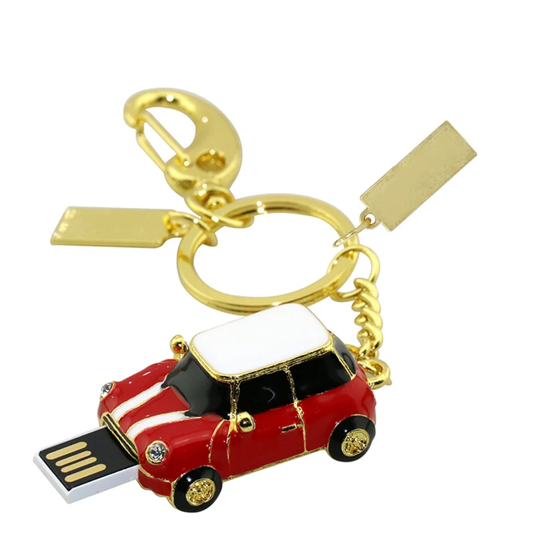 Металлический USB флеш-накопитель для автомобиля 4, 8, 16, 32, 64, 128 ГБ, флеш-накопитель для автомобиля, 16 ГБ, 64 ГБ, флеш-накопитель, карта памяти с кольцом для ключей, флеш-накопитель, милый мини-подарок
