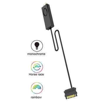 

SATA Pin Cooling System ARGB Controller Home Office LED Lighting Universal Power Supply For 3Pin 5V Case Portable Computer