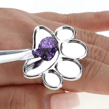 Милый мини-миксер для макияжа для ногтей, палитра для смешивания лака, основа для теней, палитра для смешивания теней для век, палитра с кольцом