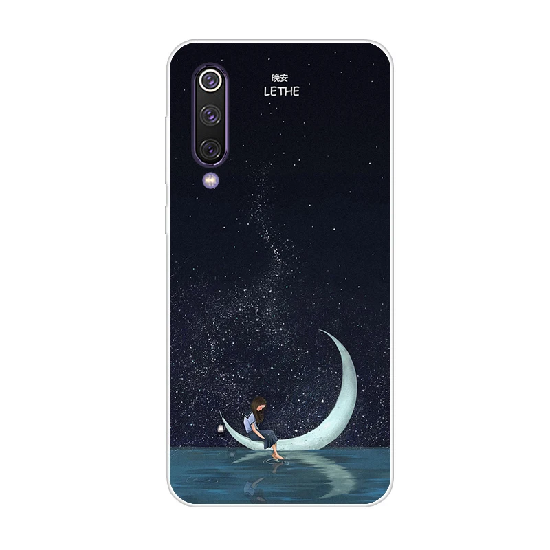 Флуоресцентный зеленый Для Xiaomi mi 9 чехол mi 9 SE чехол TPU Силиконовый мягкий прозрачный бампер чехол для Xiao mi Xio mi 9 SE 9SE CC9 cc9e мультяшный чехол для телефона - Цвет: Флуоресцентный зеленый