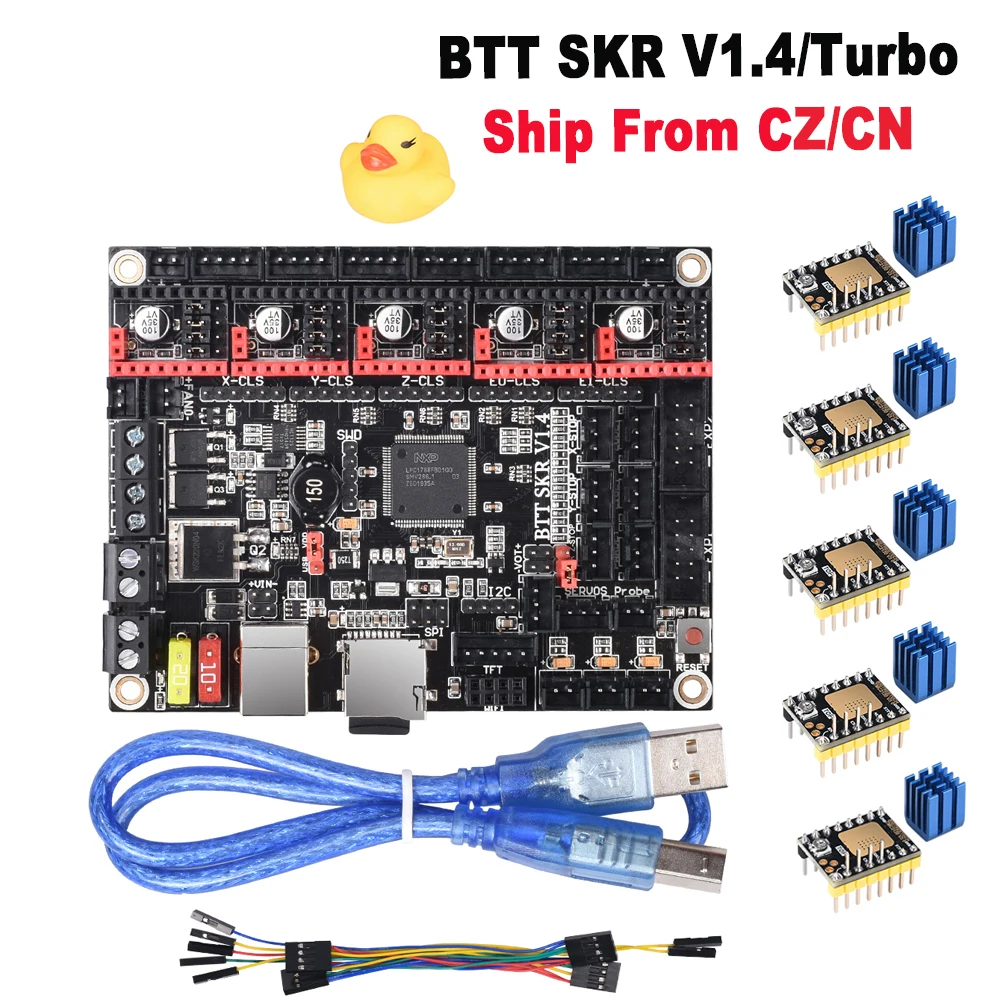 Bigtreetech skr v1.4 turbo skr v1.4 placa de controle tmc2209 tmc2208 uart driver mks gen l CR-10 ender3 atualizar peças de impressora 3d