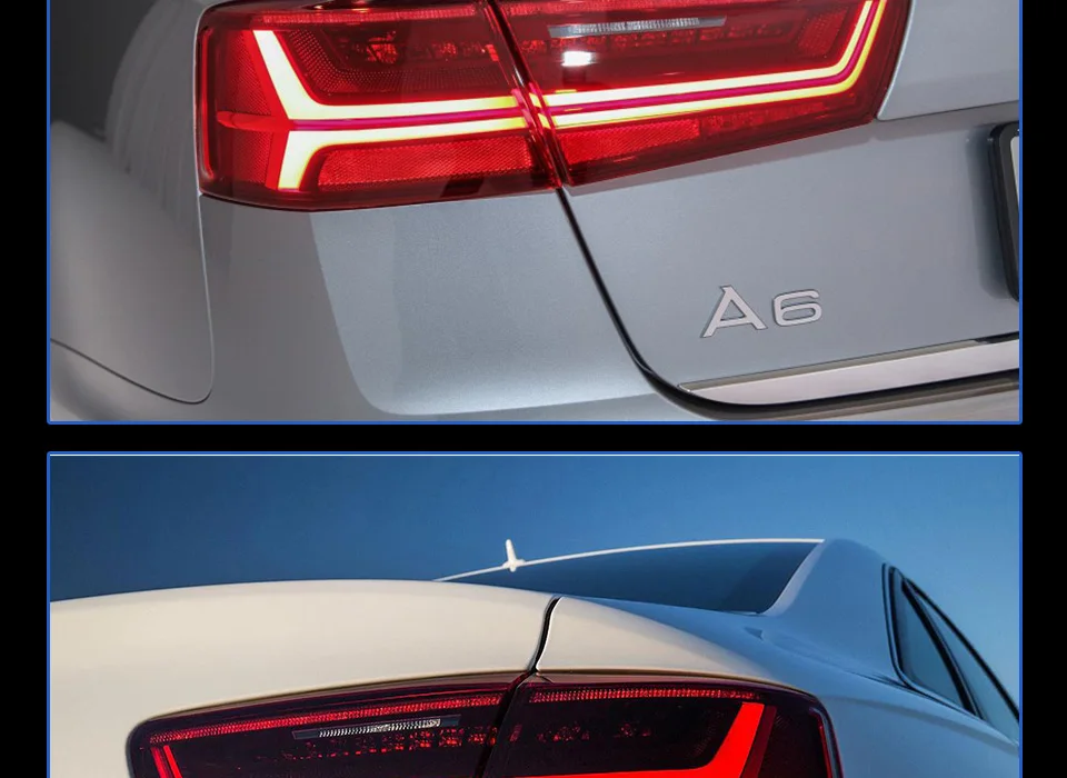 Задний фонарь для автомобиля Audi A6 2012- A6L светодиодная сигнальная лампа Противотуманные фары DRL дневные ходовые огни тюнинг автомобильные аксессуары