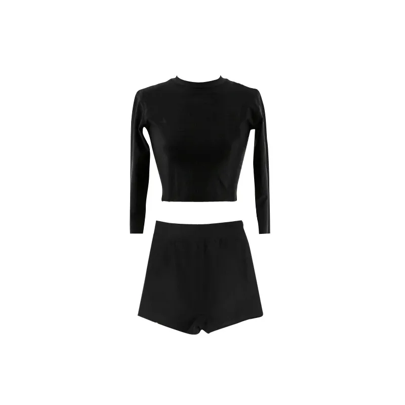Women Sport Beach Wear Two Pieces Bathing Suit High Waisted Long Sleeves Sumemr Surfing Suit Padded Rashguards women sport swimsuits