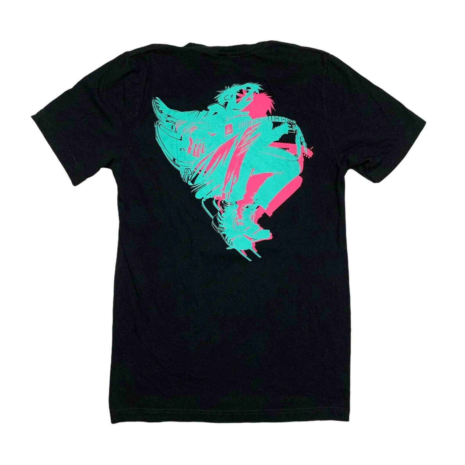 Футболка с неоновым графическим принтом мужская G Foot Made by Ghouls Gorillaz Now Black | Мужская