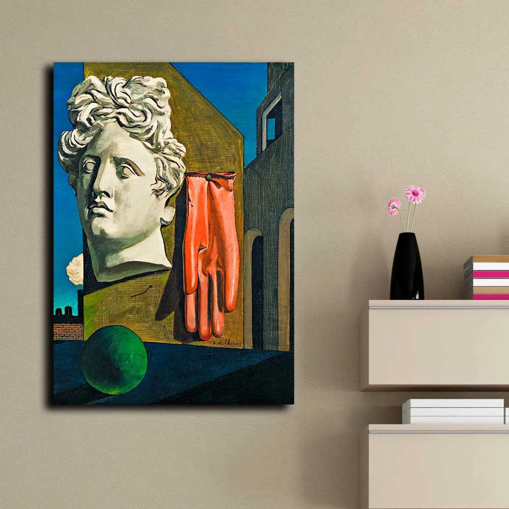 Картина Giorgio de chirico the song of love холст для гостиной украшение дома картина маслом на