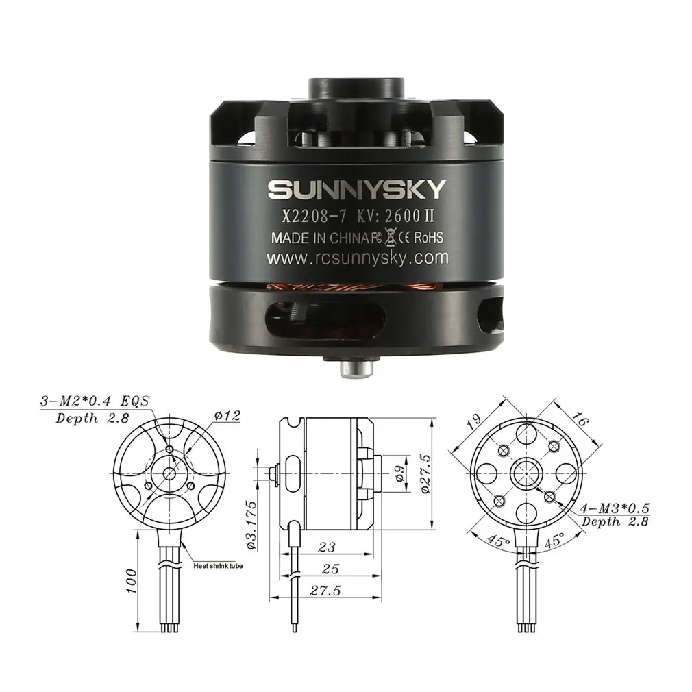 SUNNYSKY X2208 1500KV 2600KVFixed-wing мотор бесщеточный двигатель для многоосевой антенны RC бесщеточный двигатель модель самолета