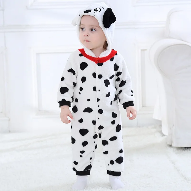 

Newborn Small Dog Romper Hooded Baby Clothes Sleepwear Girl Clothes Flannel Autumn Winter Warm Boy Overall Rompers Jumpsuit