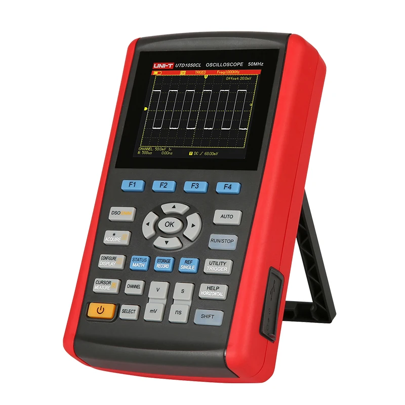 UNI-T UTD1050CL Ручной цифровой осциллограф Scopemeter мультиметр измеритель объема полностью автоматическая шкала осциллографы с мультиметром