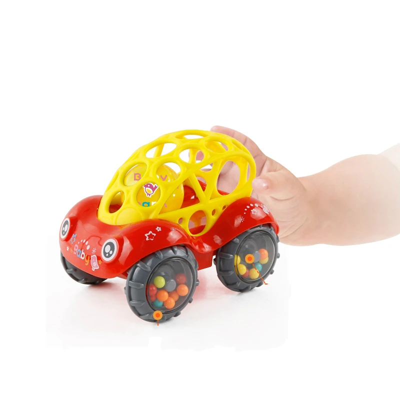 Baby Car Doll Toy Crib Mobile Bell Rings Grip Hand Catching Ball s for Newborn s 4