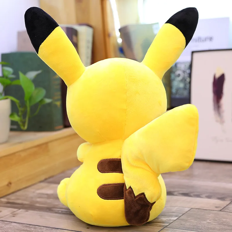 TAKARA TOMY Pokemon Pikachu Sitting Position Plush Toy Kawaii Anime Doll Lovely Stuffed Gift for Girl Activity Present