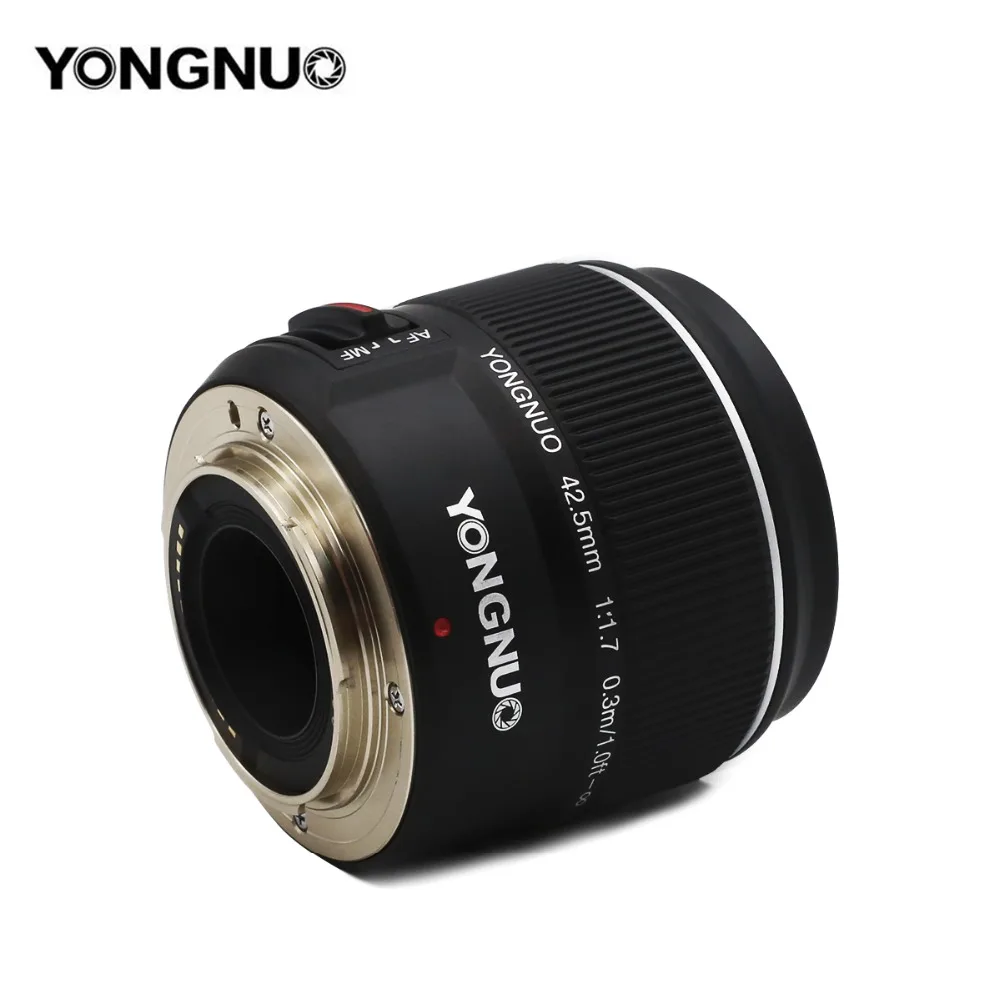 Yongnuo YN42.5mm F1.7 макро 4/3 интерфейс системы большая апертура AF/MF Автофокус стандартный объектив с фиксированным фокусом легко размытый фон