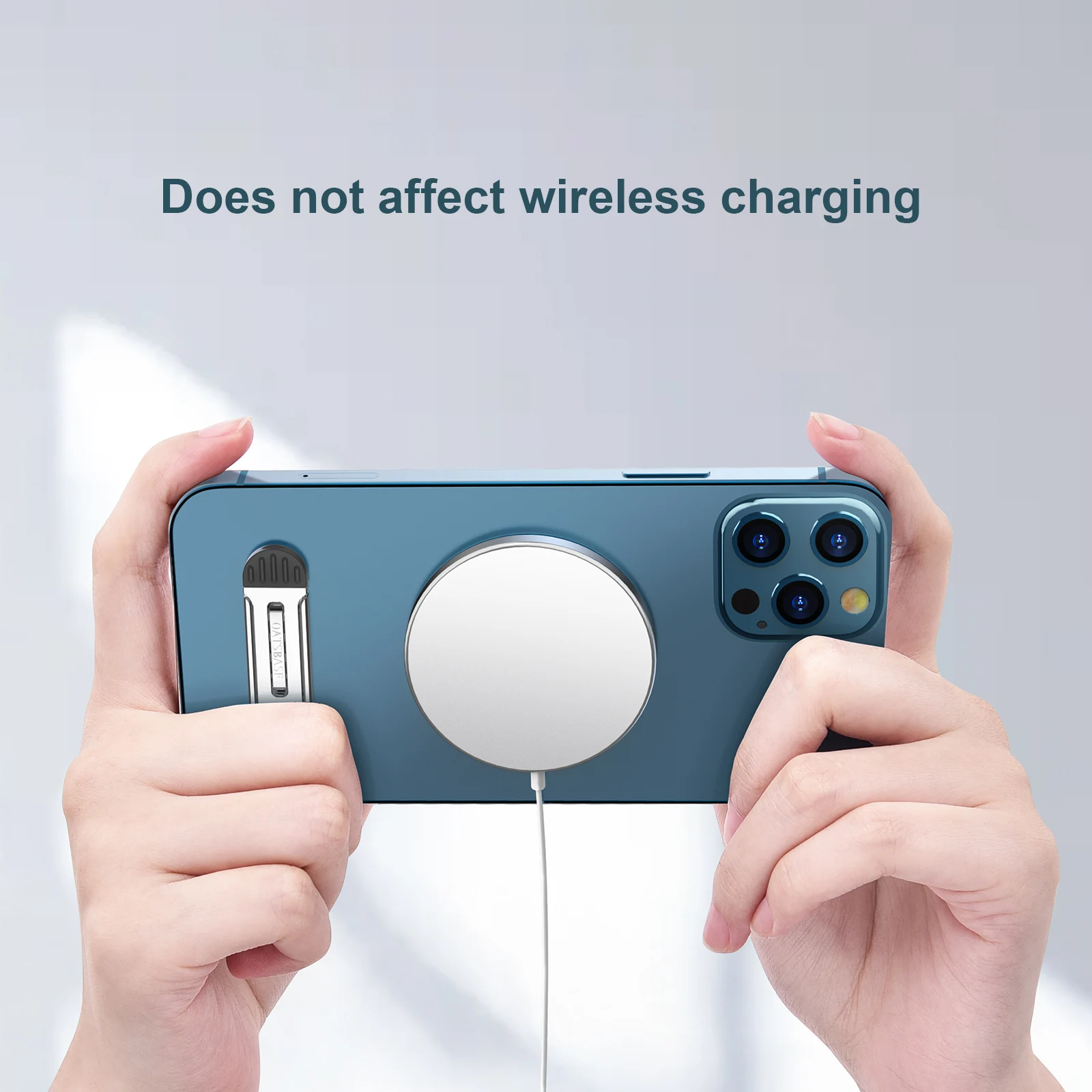 Oatsbasf Portable Desktop Phone Holder For iPhone 12 13 Pro Max Xiaomi Tablet Stand Invisible Mini Adhesive Non-slip Phone Stand