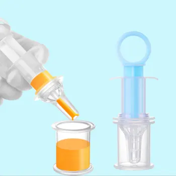 

16.9*3.8cm Baby's Bpa-Free Silicone Liquid Medicine Feeder Anti Choking Soft Silicone Dropper Protection Bebe Mouth